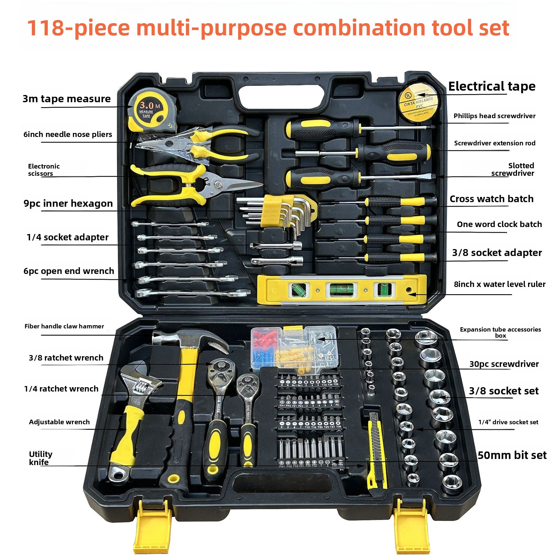 Kit de herramientas de trinquete profesional