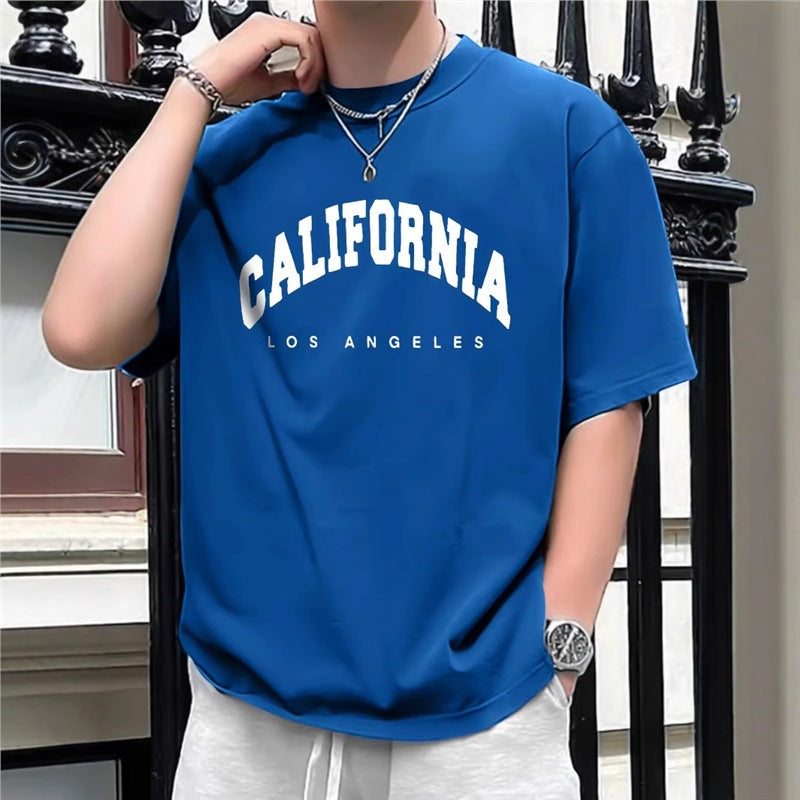 Top holgado informal de manga corta para hombre