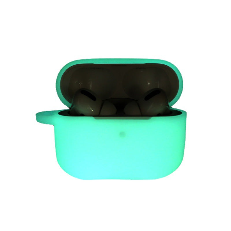 Funda de silicona brillante para AirPods con cordón