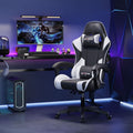 Silla ergonómica para juegos giratoria de cuero PU