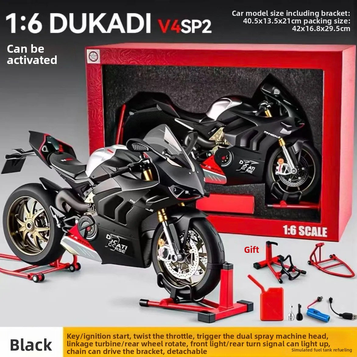 Modelo de motocicleta de aleación Ducati V4R