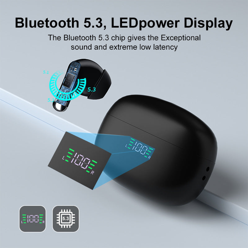 Auriculares inalámbricos Bluetooth SP9X con reducción de ruido y pantalla digital
