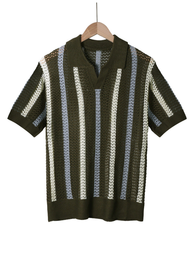 Polo de bloque de color geométrico