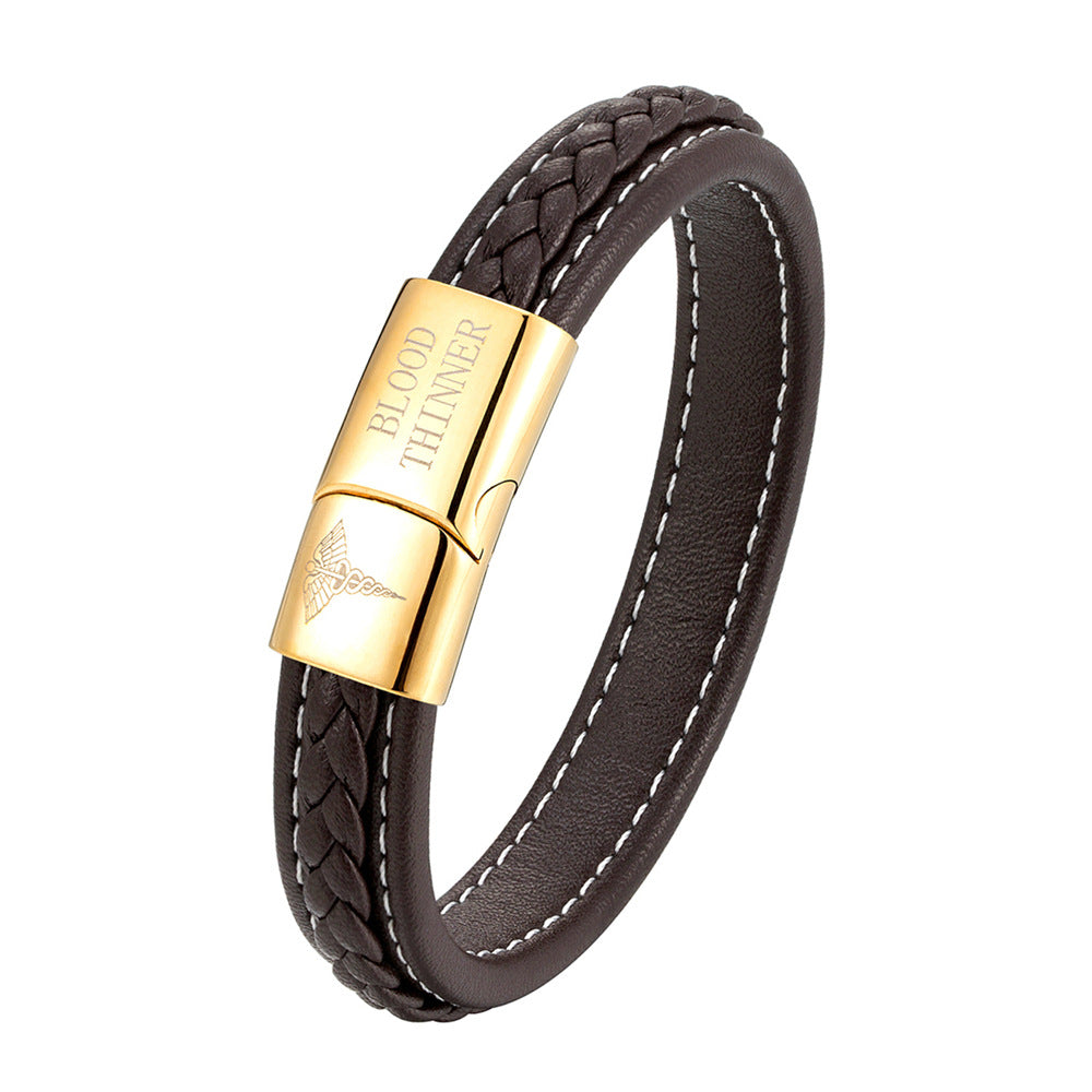 Pulsera de identificación médica de acero inoxidable