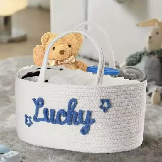 Handwoven Storage Basket with Removable Compartments