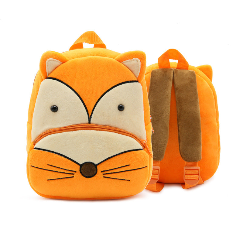 Mochila de peluche de animales de dibujos animados para niños