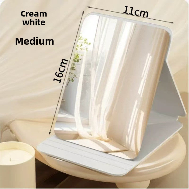 Espejo de maquillaje LED plegable con luz ajustable