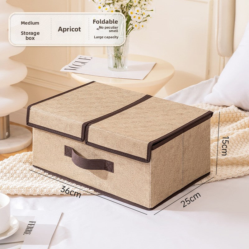 Foldable Non-Woven Storage Box with Lid