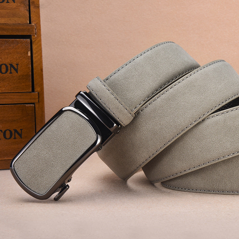 Cinturón de vestir con hebilla automática para hombre