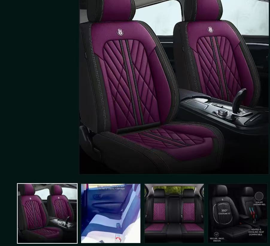 Funda universal para asiento de coche de cuero napa