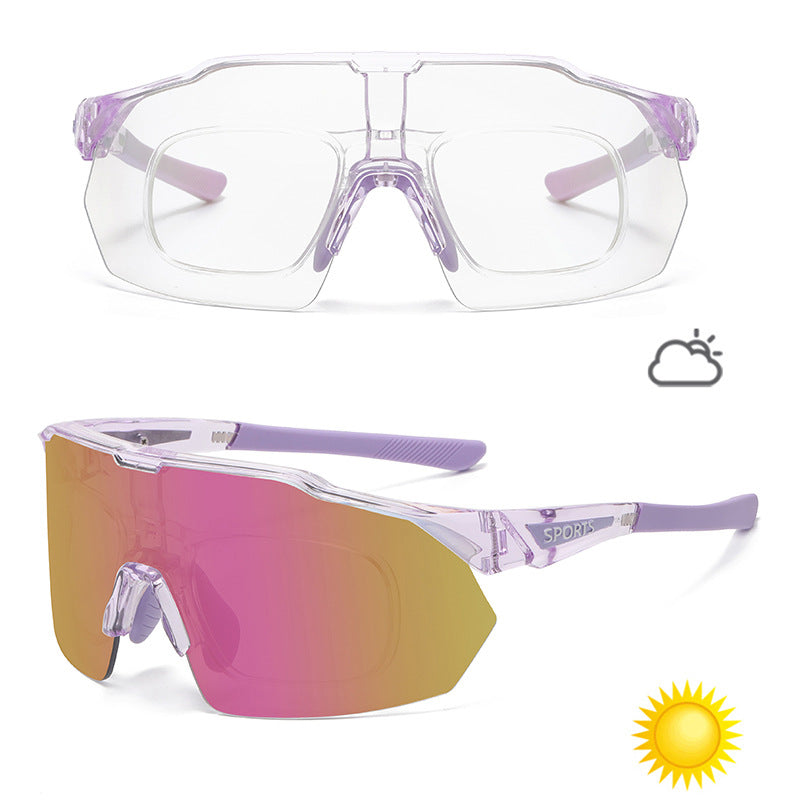 Gafas de sol deportivas que cambian de color para ciclismo y carrera
