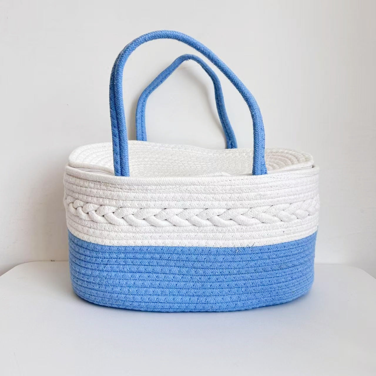 Handwoven Storage Basket with Removable Compartments
