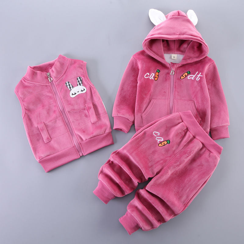 Juego de tres piezas de ropa de primavera para bebés
