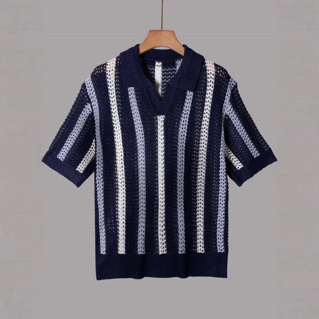 Polo de bloque de color geométrico