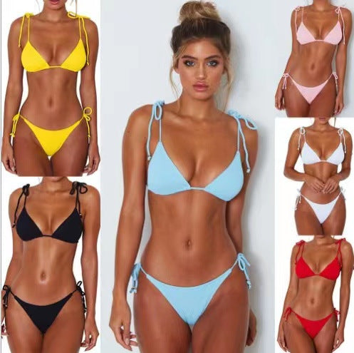 Women's Bikini Swimsuit with Strap Design