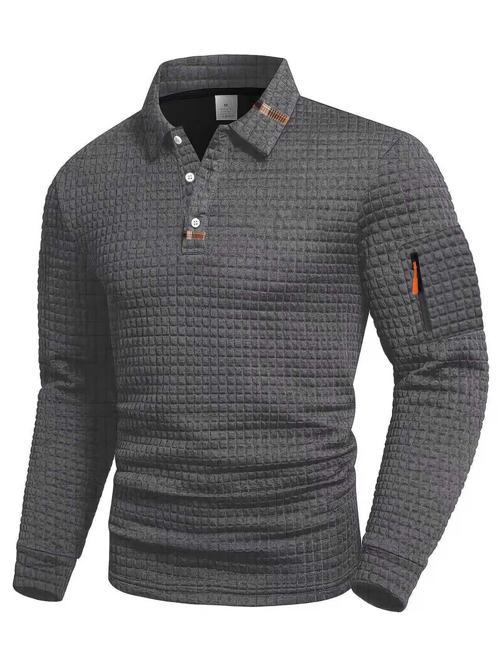 Mens Checkerboard Patchwork Polo Shirt