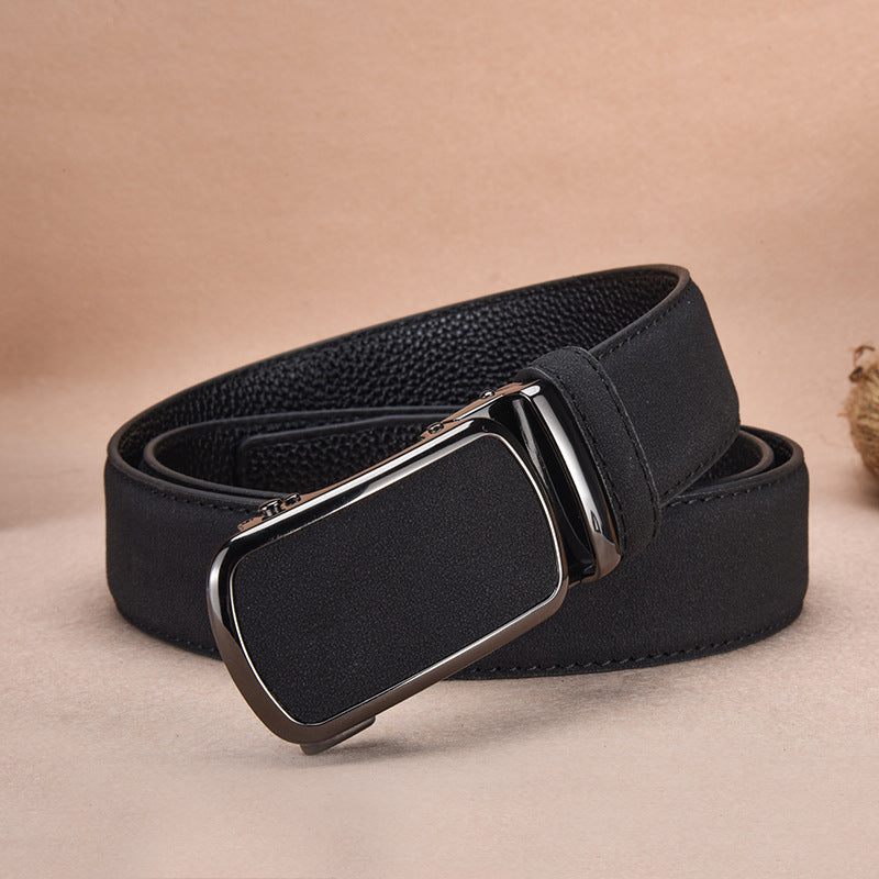 Cinturón de vestir con hebilla automática para hombre