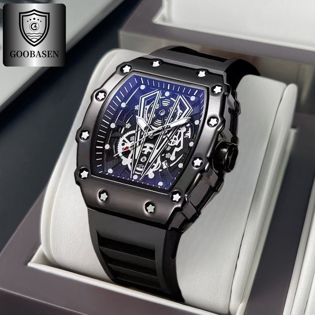 Men's Square Calendar Sports Quartz Watch