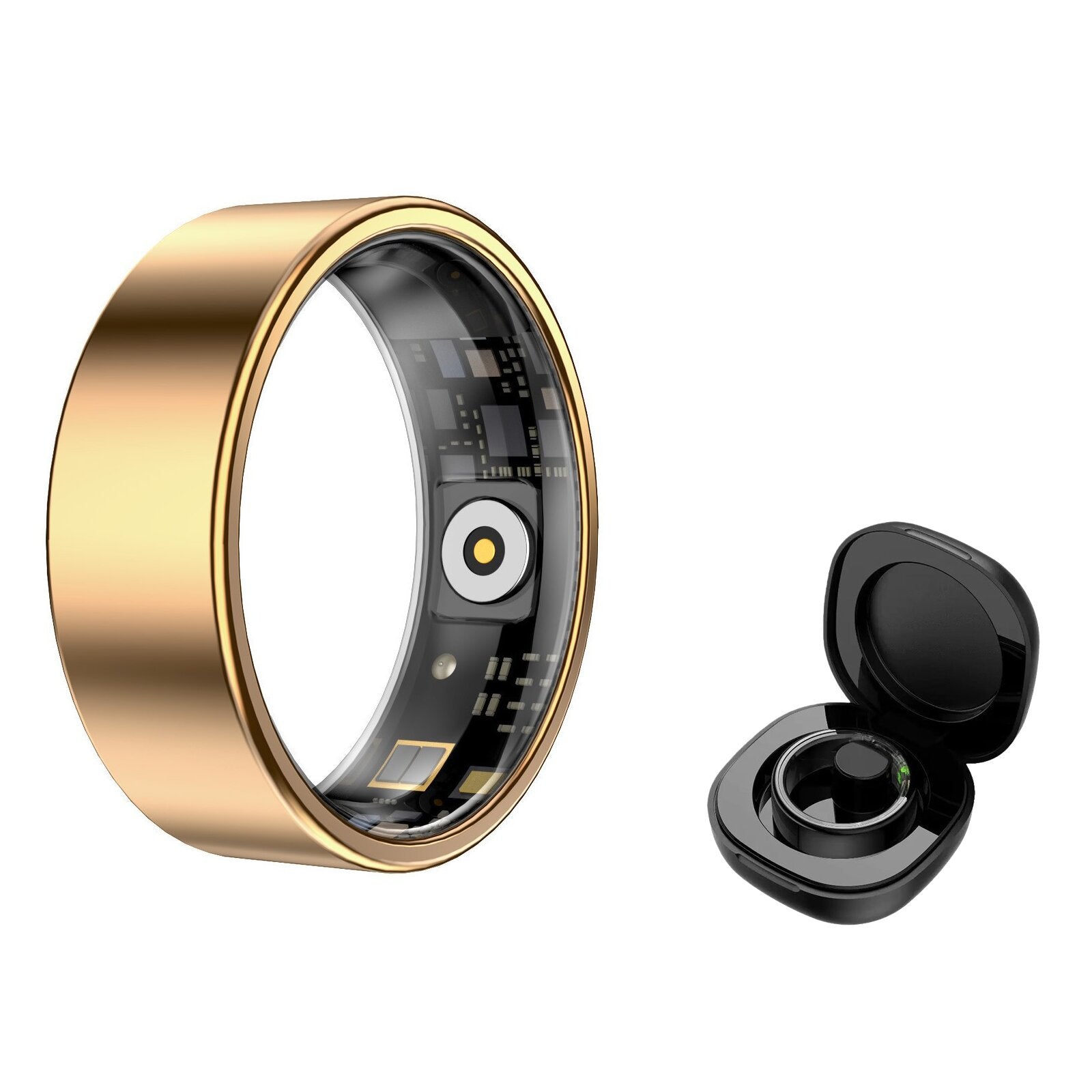 Anillo inteligente de monitoreo de salud con seguimiento de frecuencia cardíaca