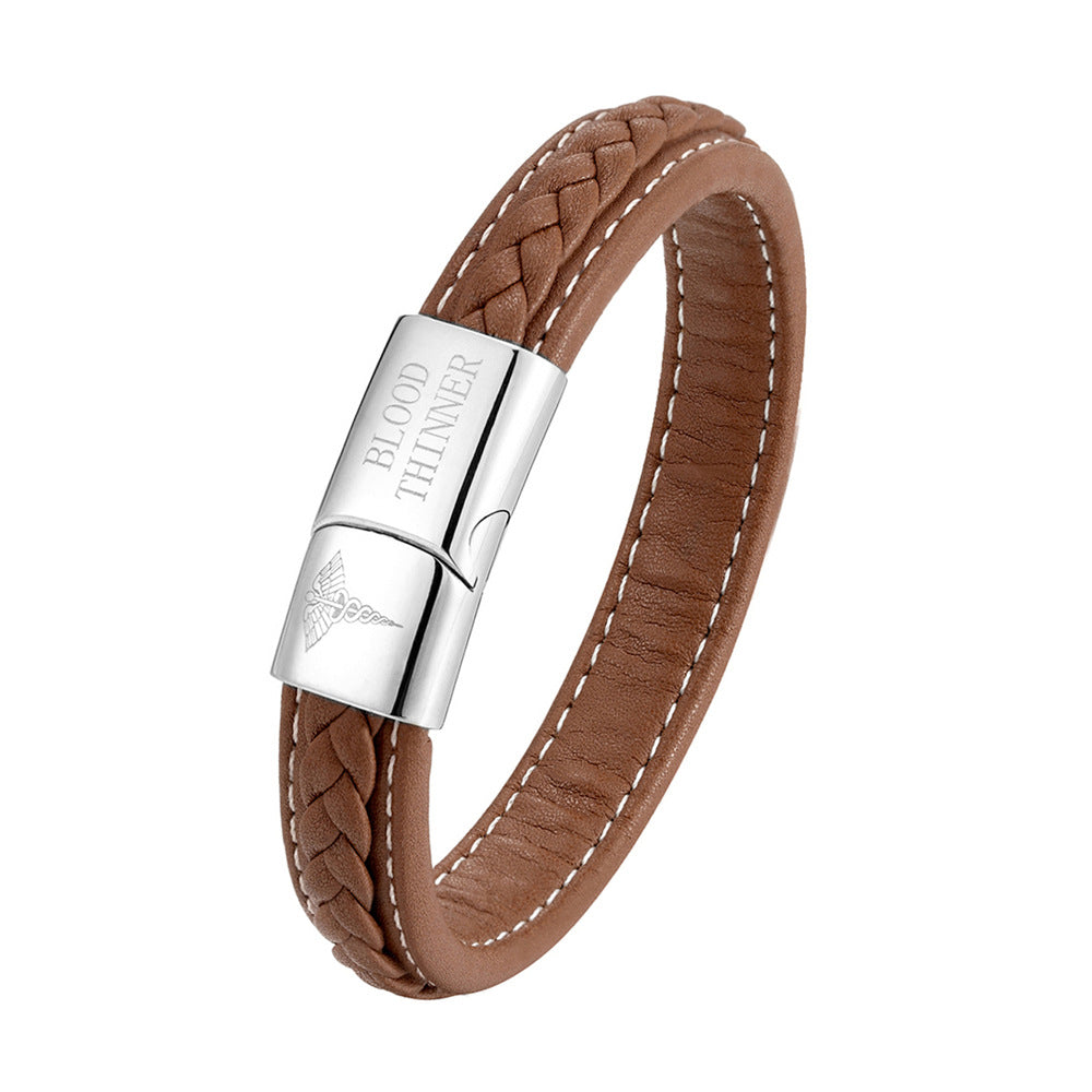 Pulsera de identificación médica de acero inoxidable