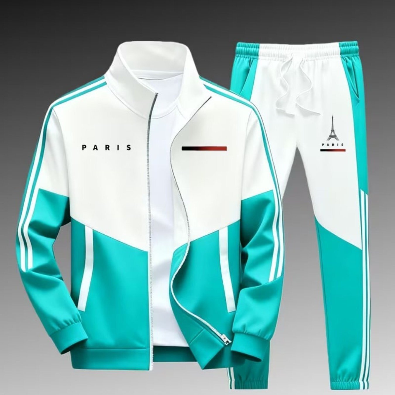 Mens Printed Jacket and Pants Set