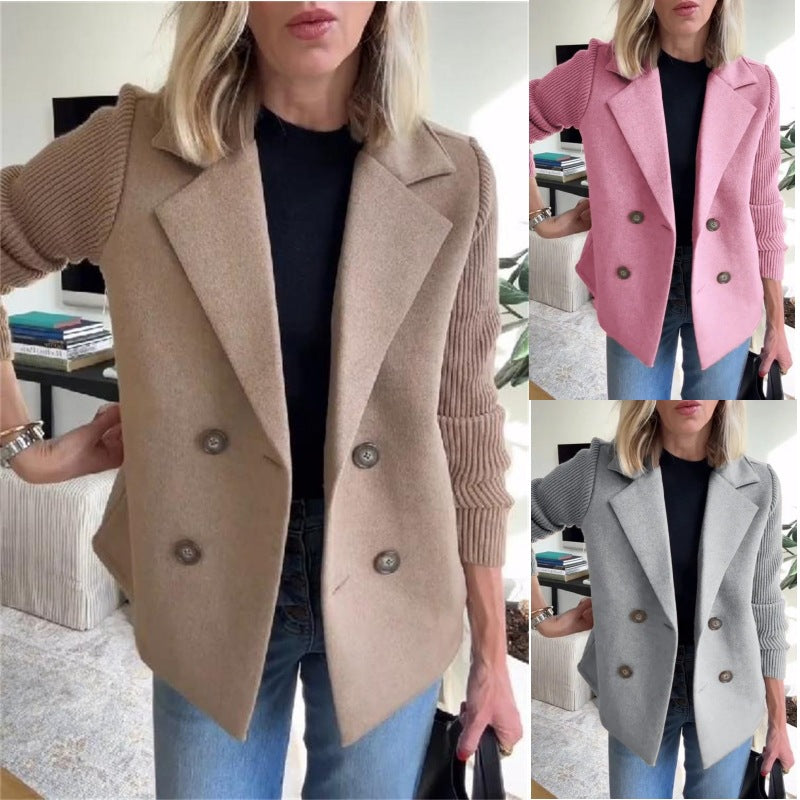 Chaqueta de mezcla de lana para mujer