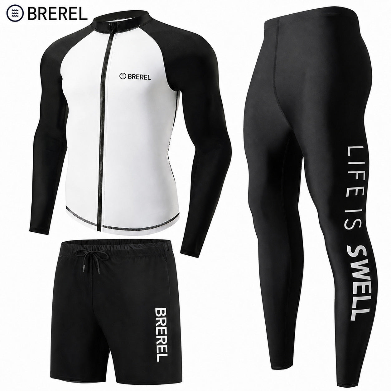 Conjunto de traje de baño de secado rápido para hombre
