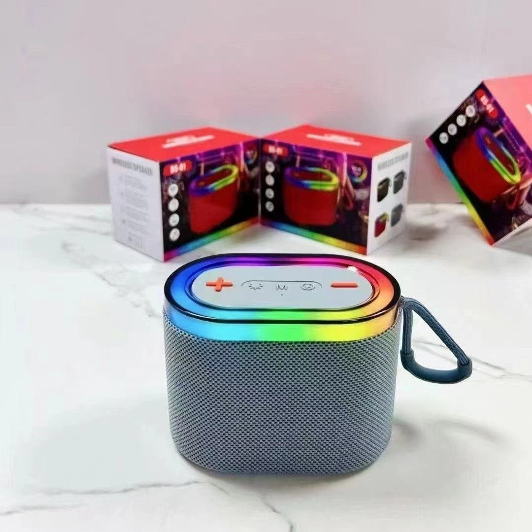 Altavoz Bluetooth inalámbrico portátil con luces RGB