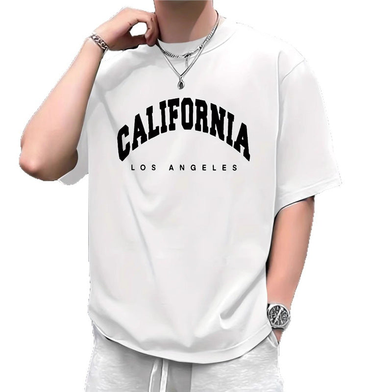 Top holgado informal de manga corta para hombre