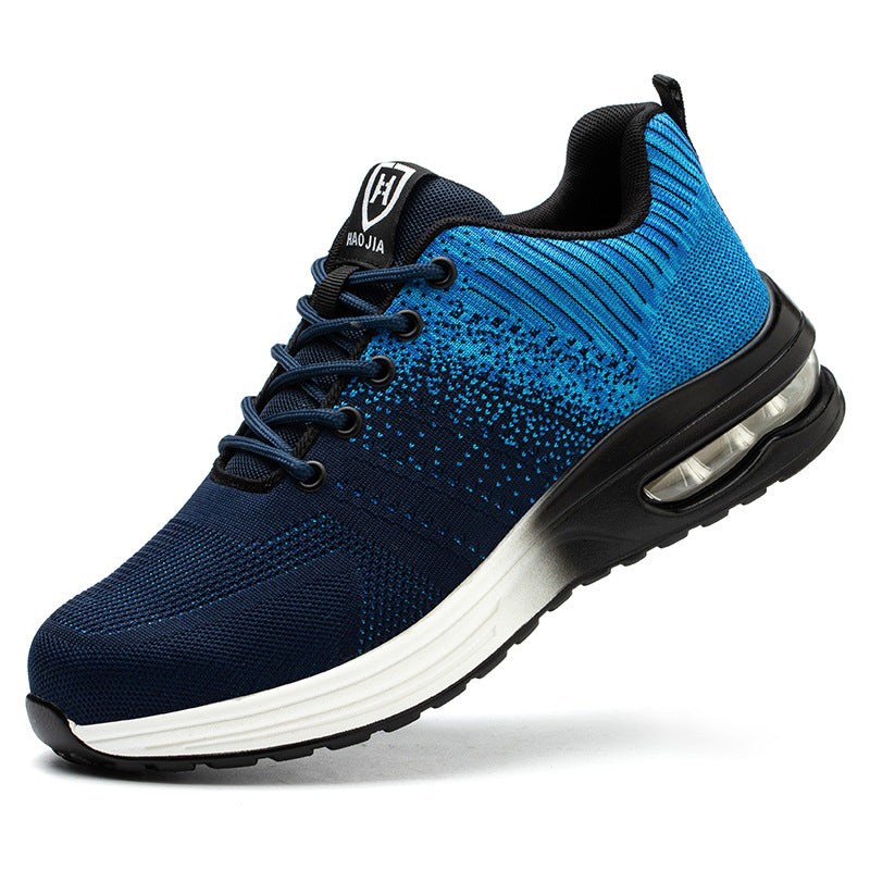 Zapatos de seguridad con cojín de aire ligeros y resistentes al desgaste, antideslizantes y ligeros para hombres