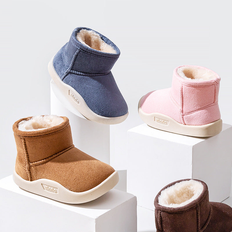 Botas de nieve de invierno con forro polar para niños