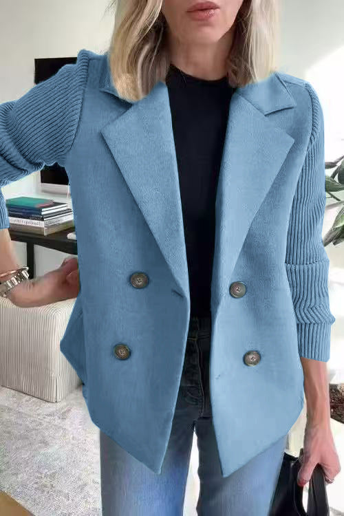 Chaqueta de mezcla de lana para mujer
