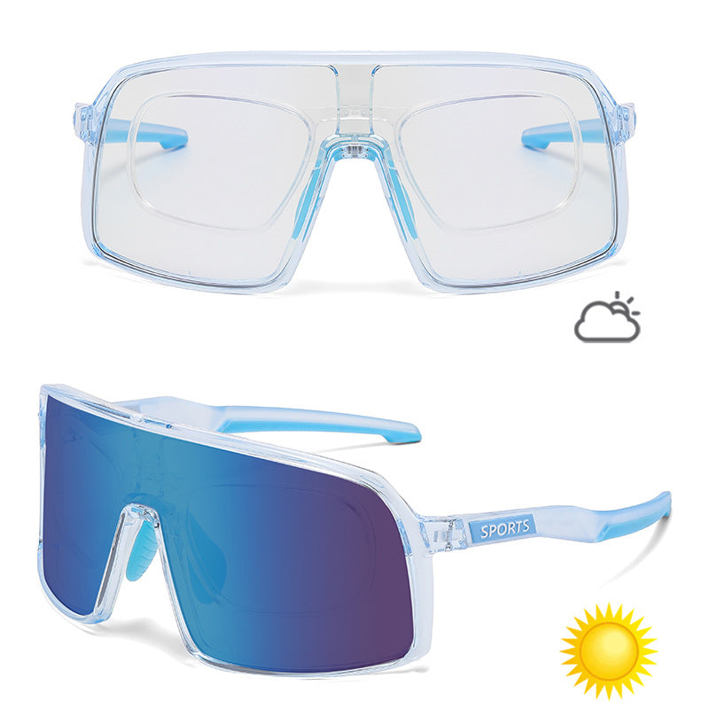 Gafas de sol deportivas que cambian de color para ciclismo y carrera