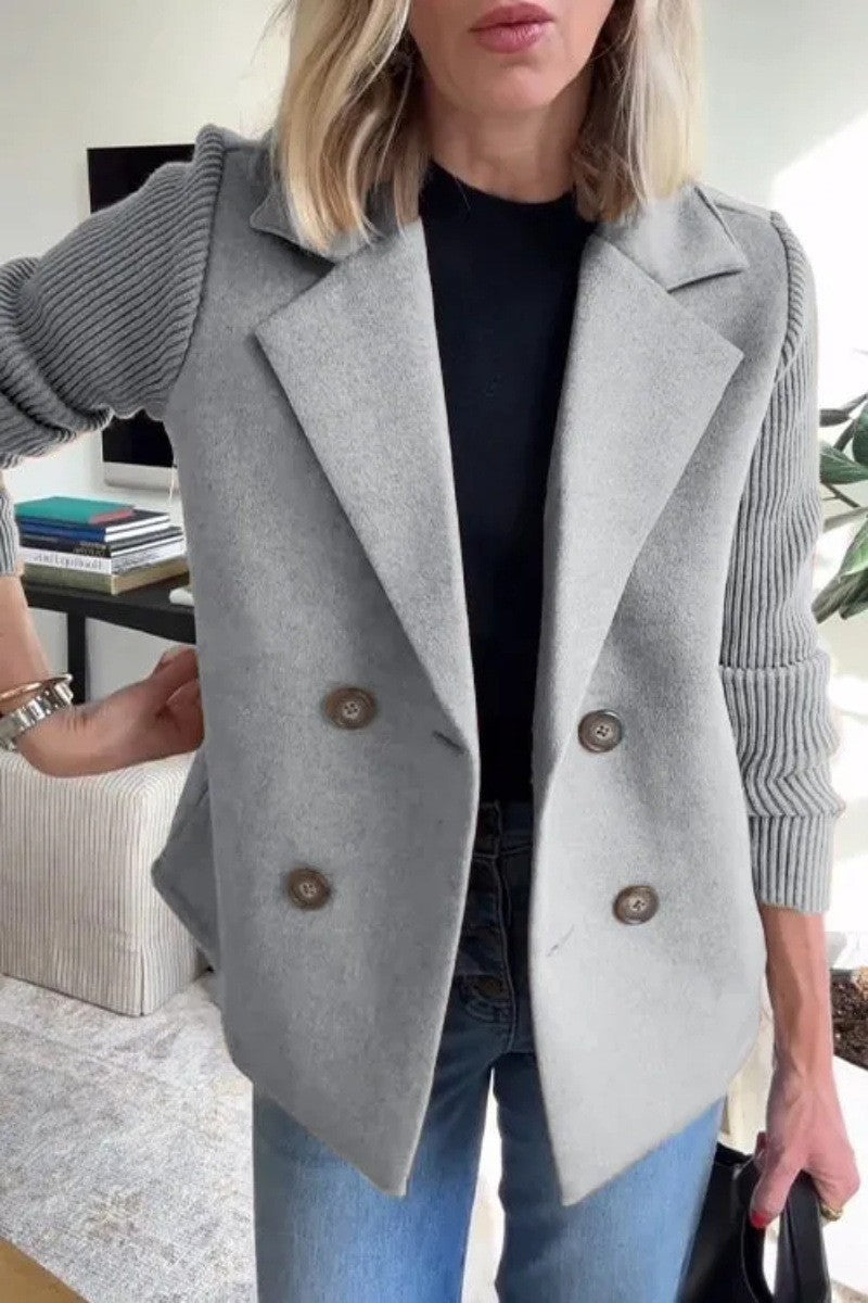 Chaqueta de mezcla de lana para mujer
