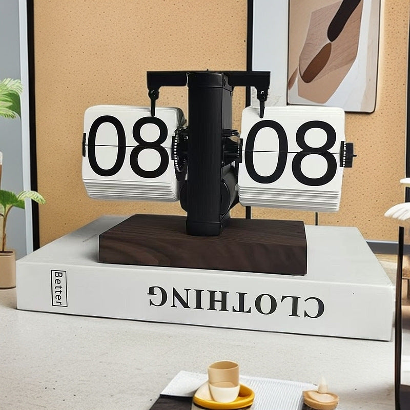 Reloj de escritorio retro automático con movimiento de cuarzo