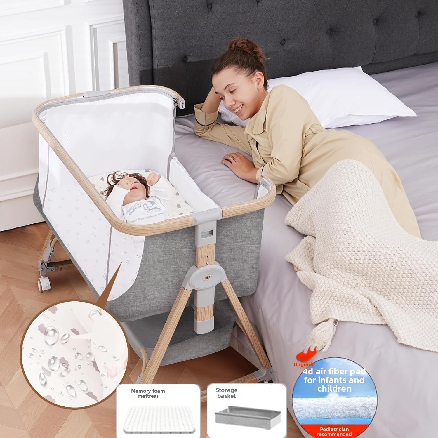 Cuna portátil multifuncional para bebés