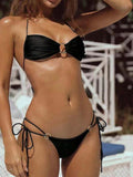 Lace-up Bikini Set Swimsuit