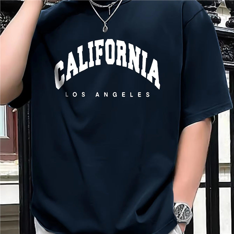 Top holgado informal de manga corta para hombre