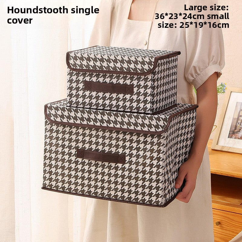 Foldable Non-Woven Storage Box with Lid