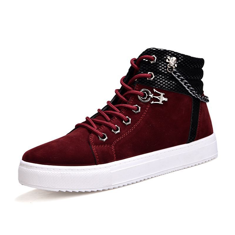 Zapatillas de lona casuales de caña alta para hombre