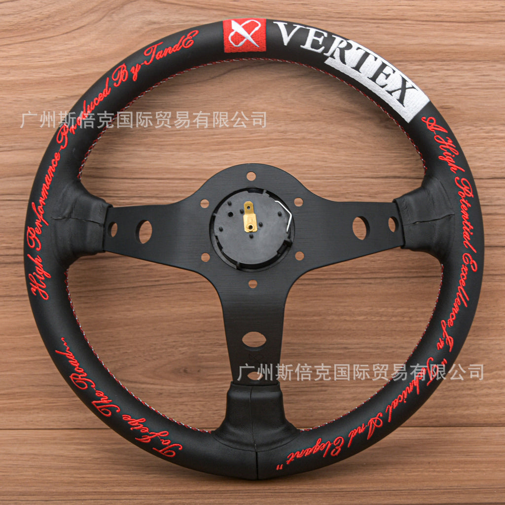 volante de cuero modificado de 320 mm