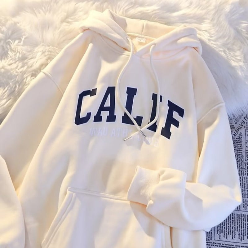 Sudadera de vellón con capucha estilo urbano