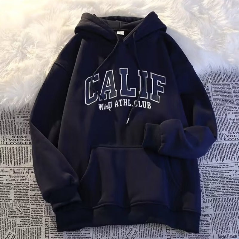 Sudadera de vellón con capucha estilo urbano