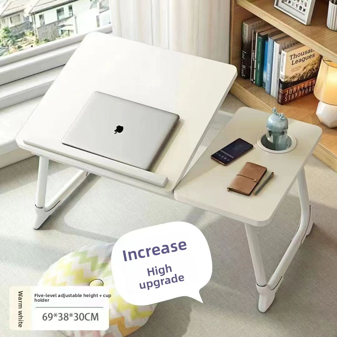 Escritorio ajustable para portátil con portavasos