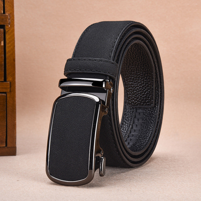 Cinturón de vestir con hebilla automática para hombre