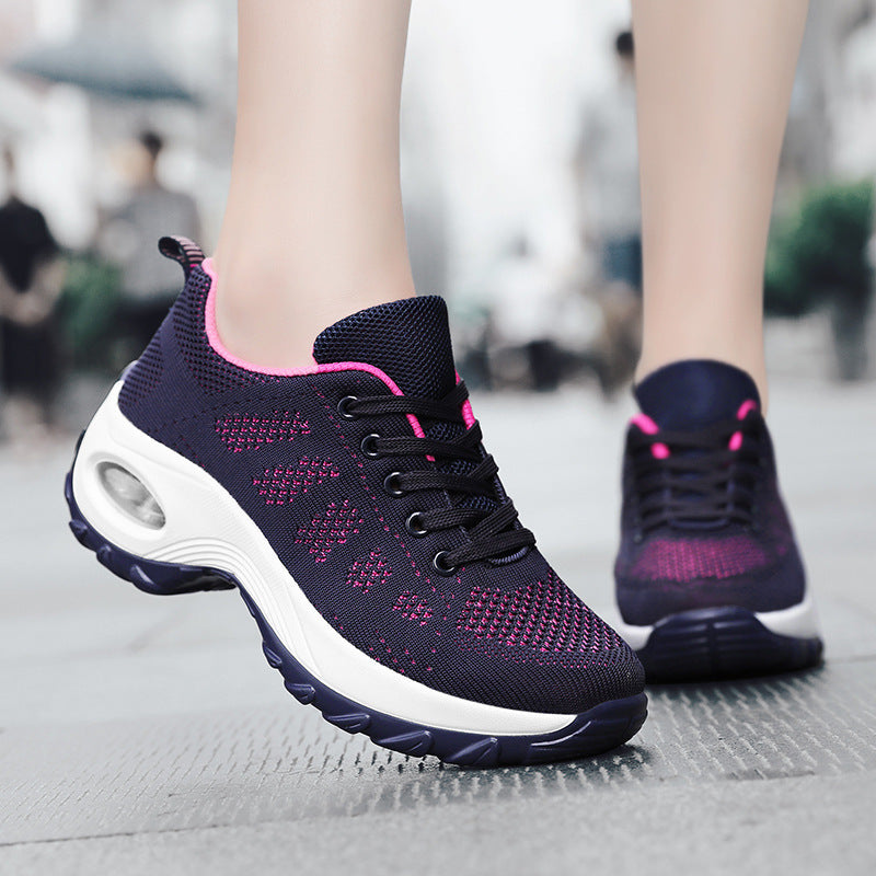 Zapatos deportivos de malla para mujer, calzado deportivo casual ligero