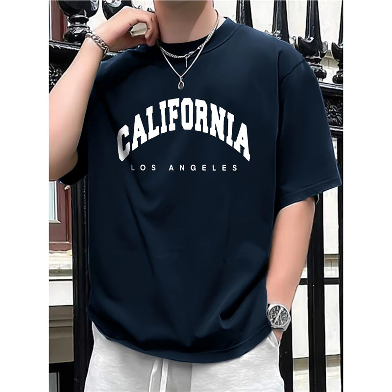 Top holgado informal de manga corta para hombre
