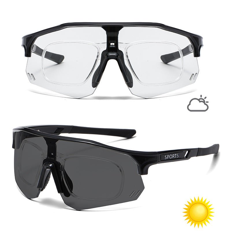 Gafas de sol deportivas que cambian de color para ciclismo y carrera