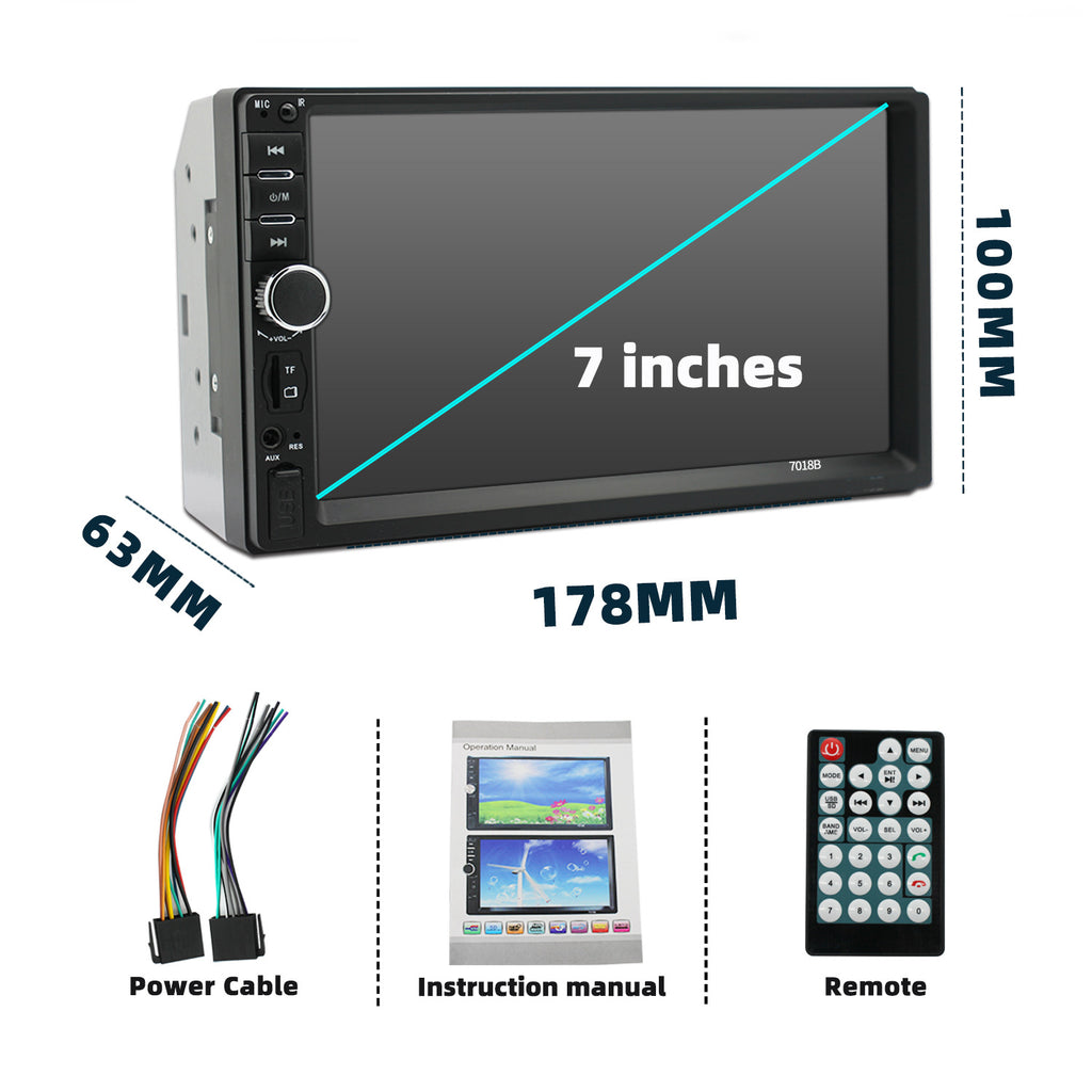 Reproductor de audio Bluetooth para coche con pantalla HD