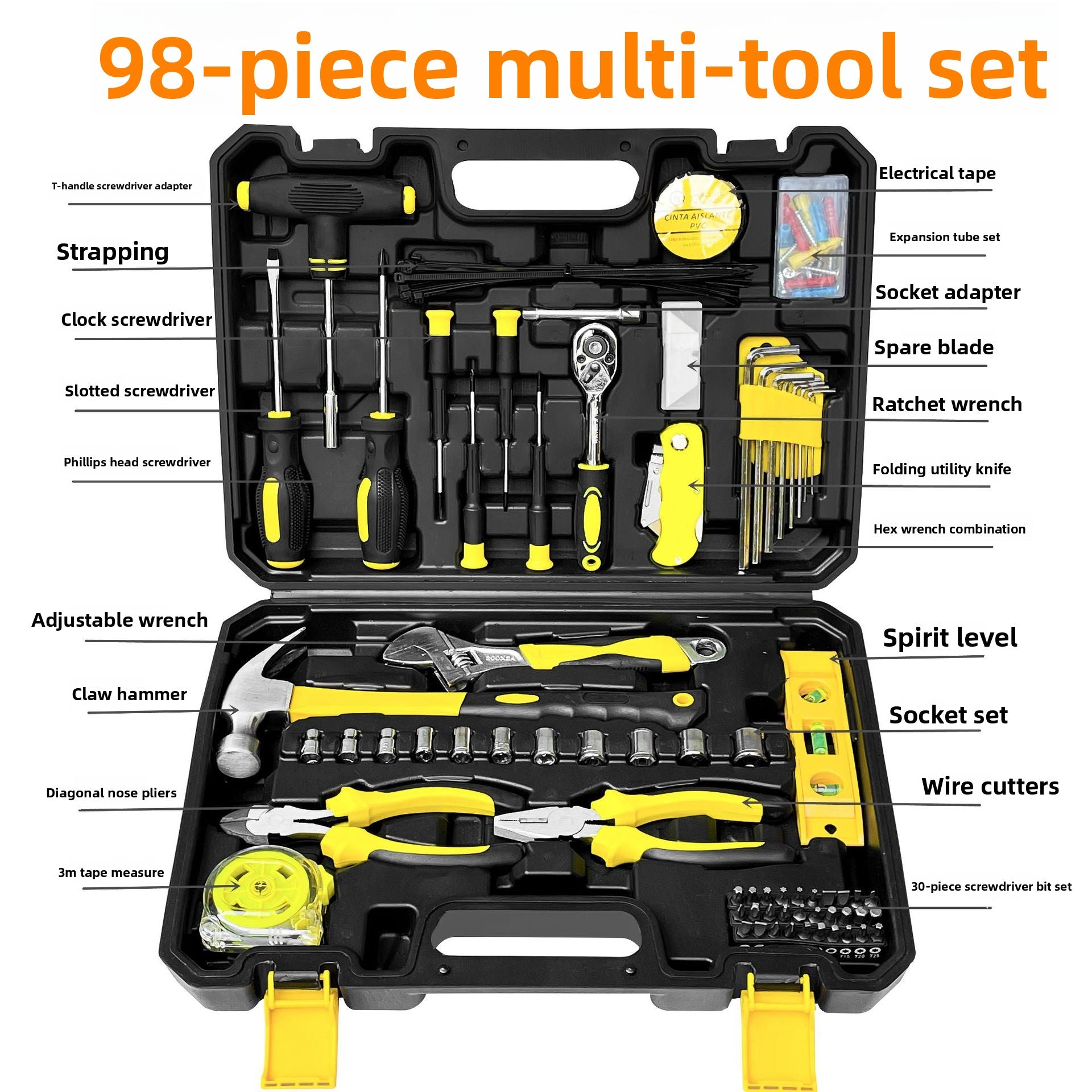 Kit de herramientas de trinquete profesional